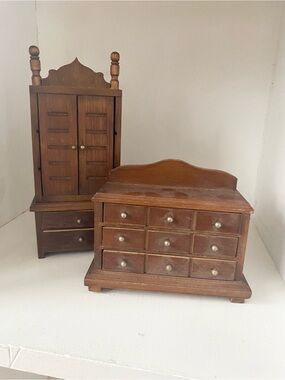 Dollhouse Vintage Furniture Dresser Armoire